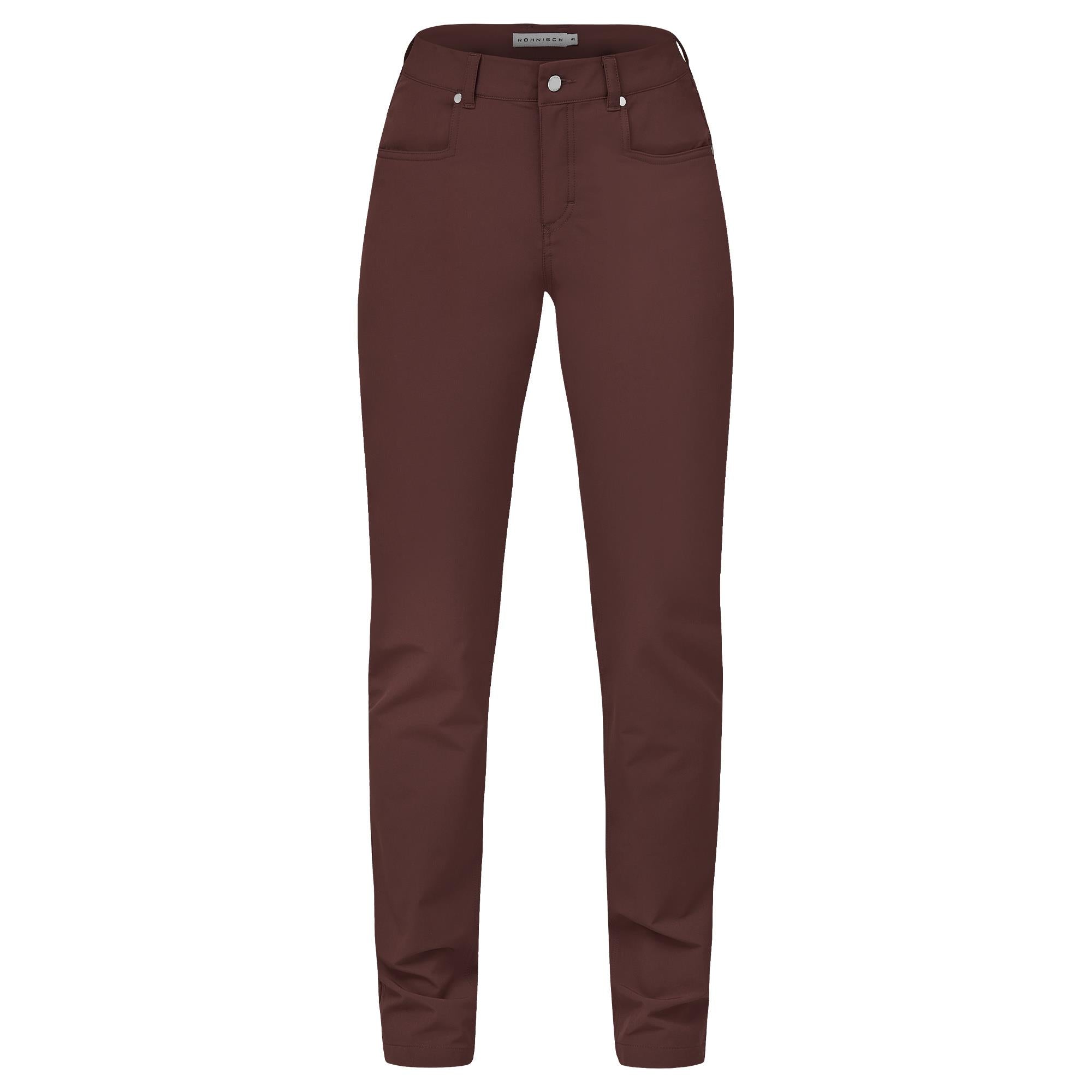 Rohnisch Chie Brushed Ladies Winter Golf Trousers Bitter Chocolate 30 Inch